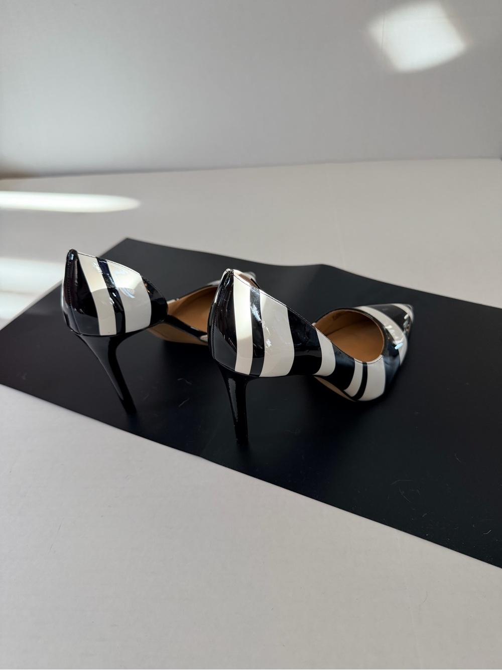 INC International Concepts Black/White Striped Pointed Toe Stiletto Pumps 7.5M - Picture 5 of 14
